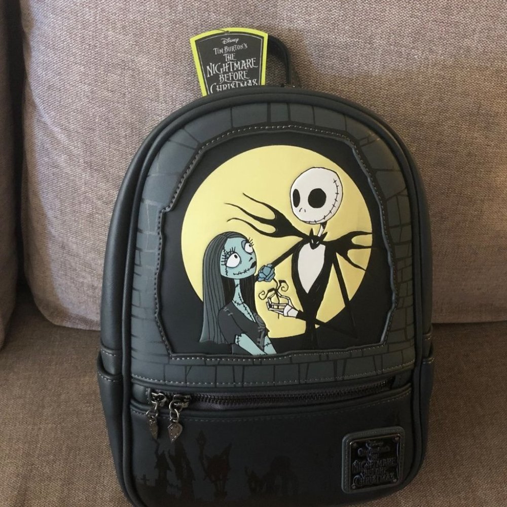 NWT Loungefly Disney Nightmare Before Christmas NBC Jack Heart Sally Grail Goth